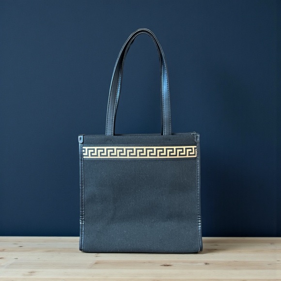 Versace Black Tote with Gold Detailing - Picture 2 of 15